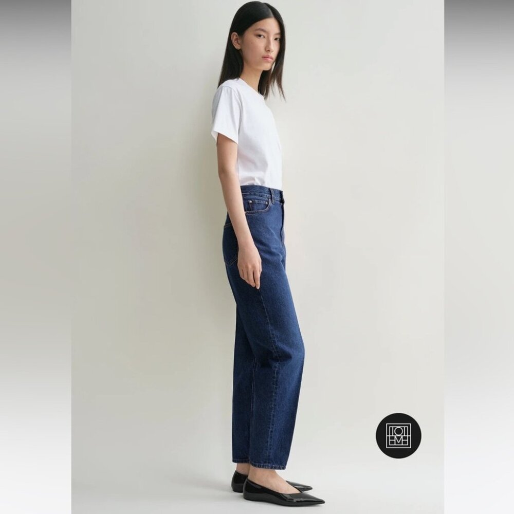 Toteme Women's High Rise Jeans - Dark Blue - Picture 2 of 14